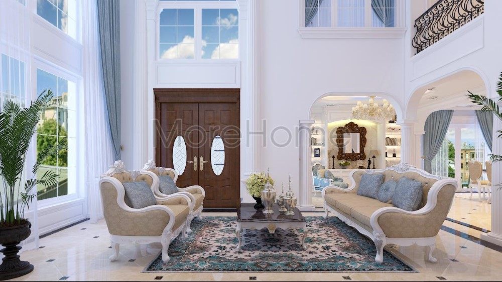 Thiết kế nội thất phòng khách biệt thự EuroLand